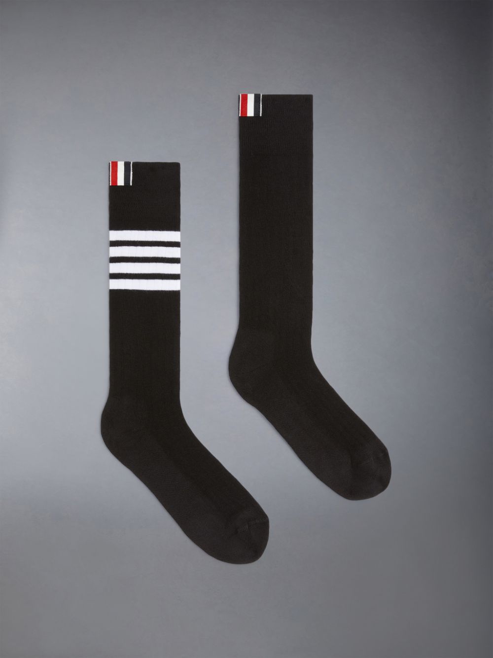 Thom Browne Cotton Athletic Mid-calf 4-Bar メンズ ソックス 黒 | GHO02A60793