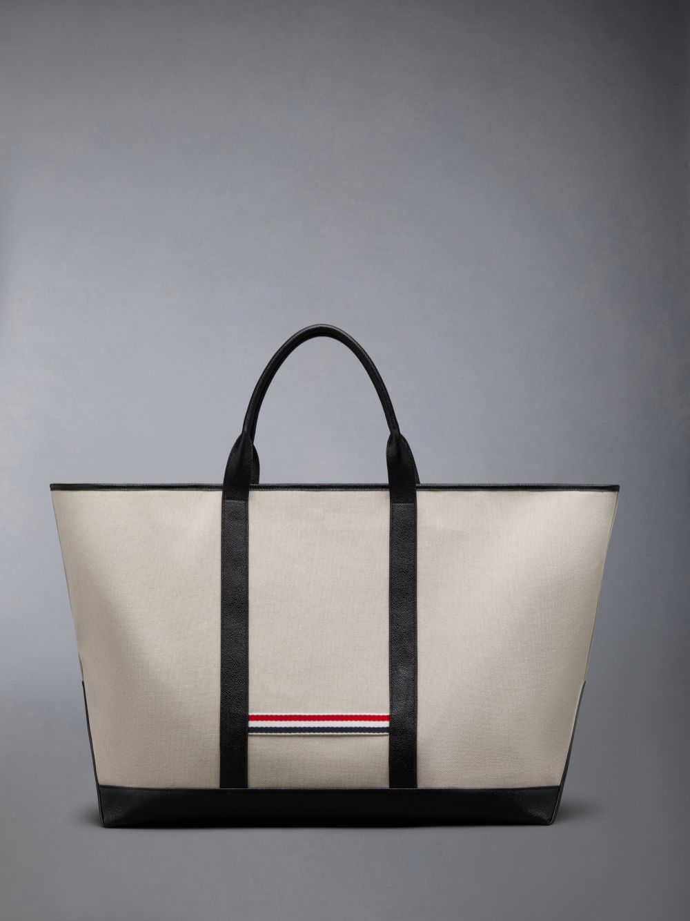 Thom Browne Cotton Canvas Leather Oversized Tool メンズ トートバッグ ベージュ | DPF27D03749