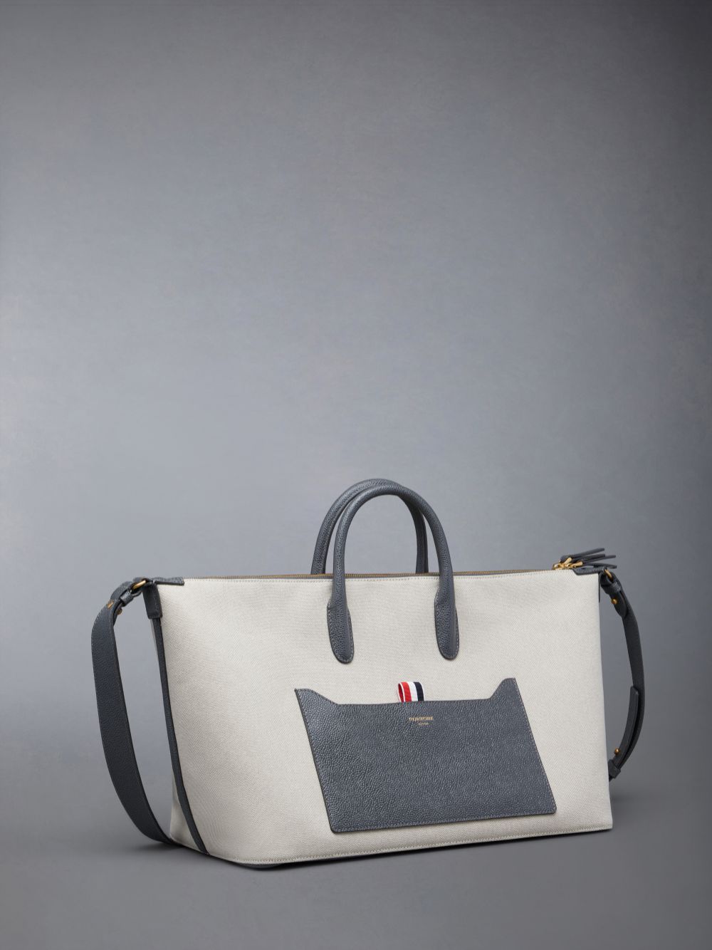 Thom Browne Cotton Canvas Medium メンズ ダッフルバッグ ベージュ | ESY69Y85834