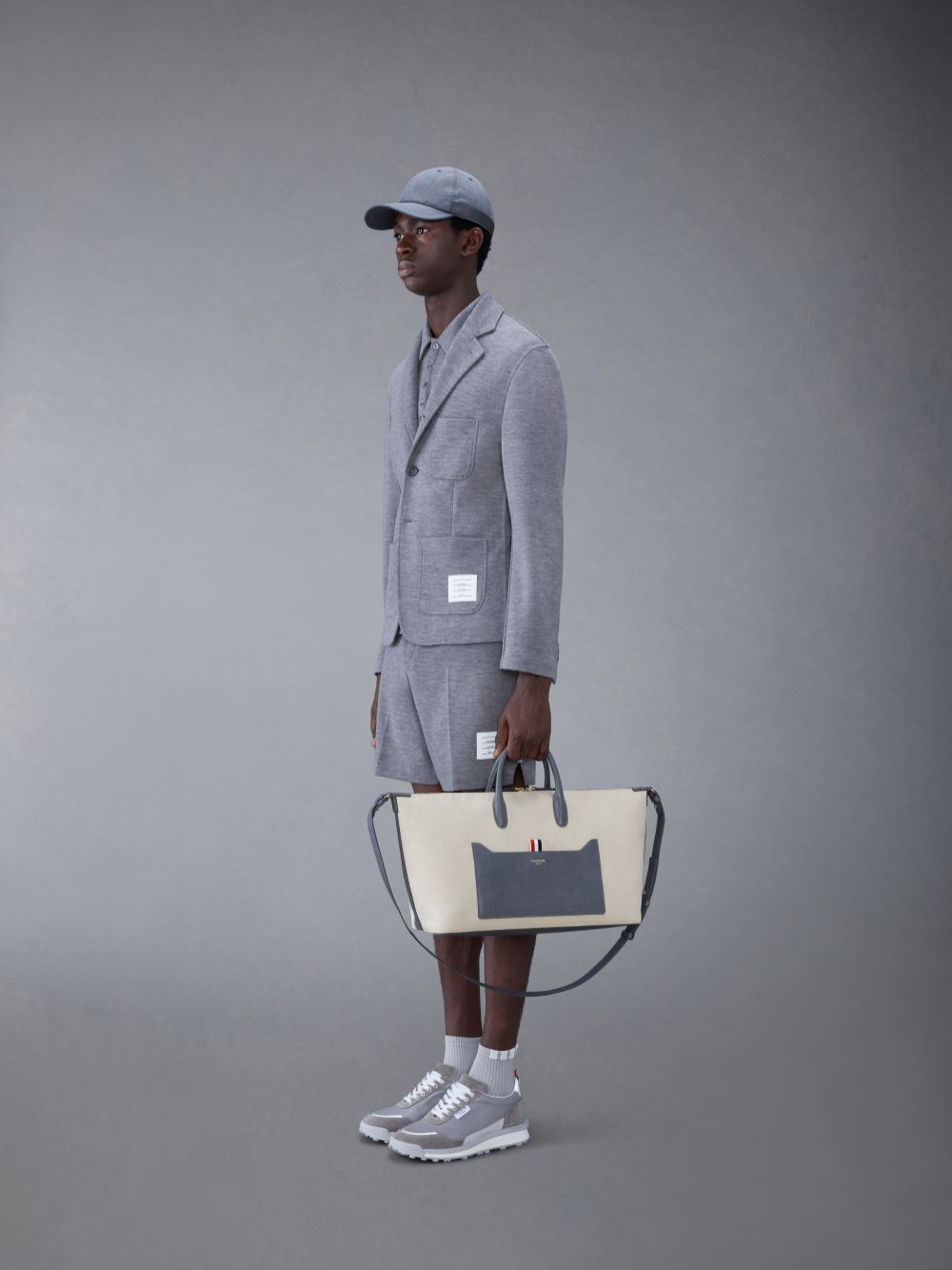 Thom Browne Cotton Canvas Medium メンズ ダッフルバッグ ベージュ | ESY69Y85834