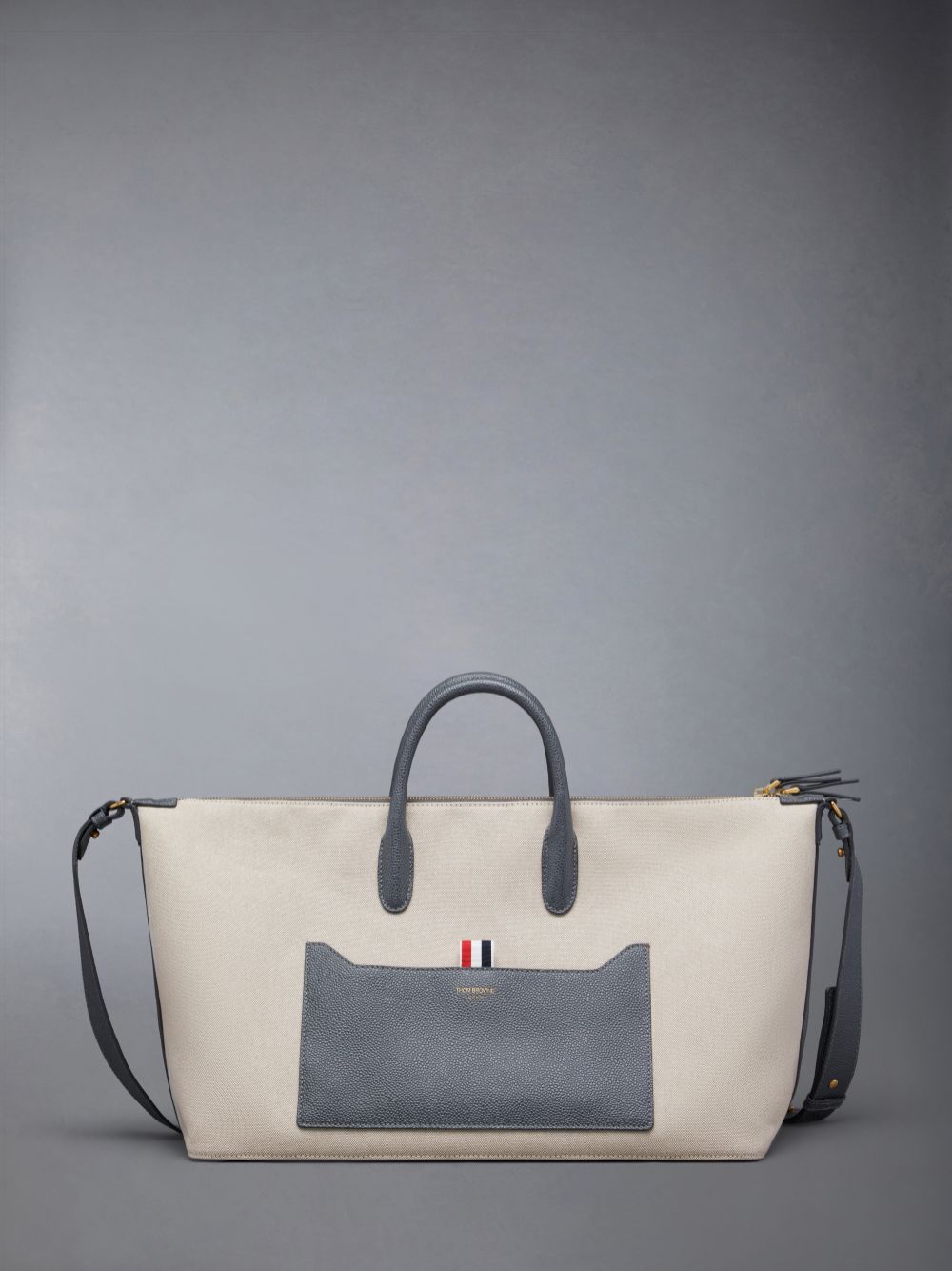 Thom Browne Cotton Canvas Medium メンズ ダッフルバッグ ベージュ | ESY69Y85834