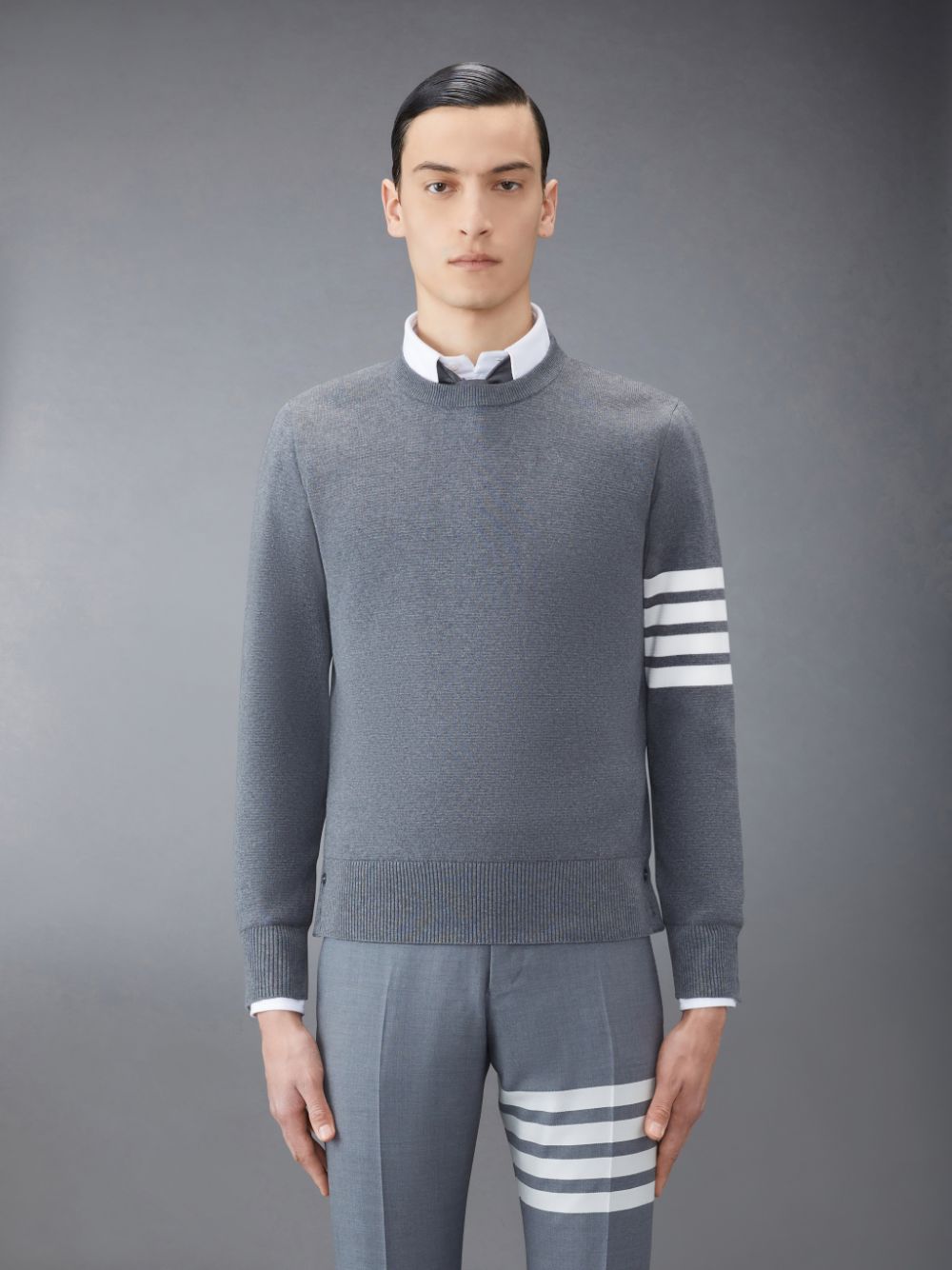 Thom Browne Cotton Crepe メンズ プルオーバー グレー | LQX61P07316