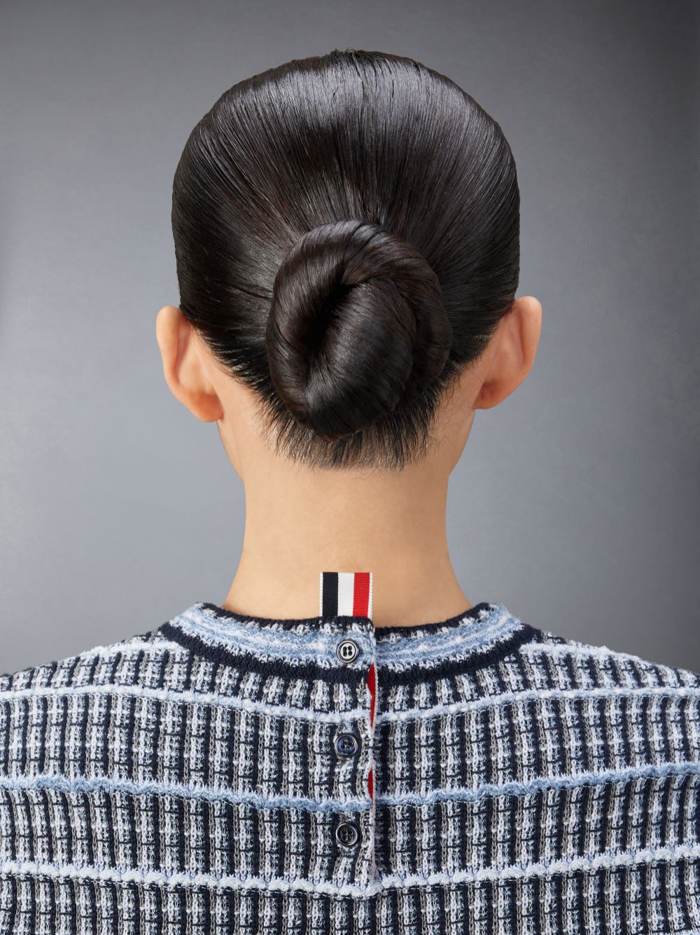 Thom Browne Cotton Linen Tweed Jacquard レディース Tシャツ 青 | EGV69B83806
