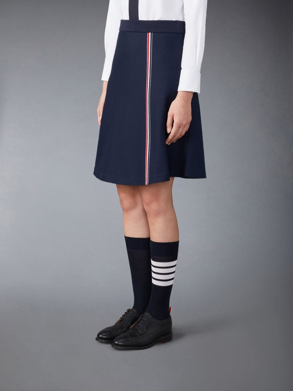 Thom Browne Cotton Midi Flare レディース スカート 青 | YEY82X44250