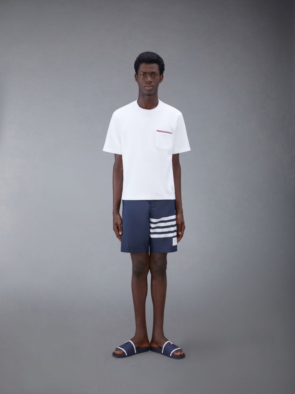 Thom Browne Cotton Milano Oversized Pocket メンズ Tシャツ 白 | ZRW81I33171