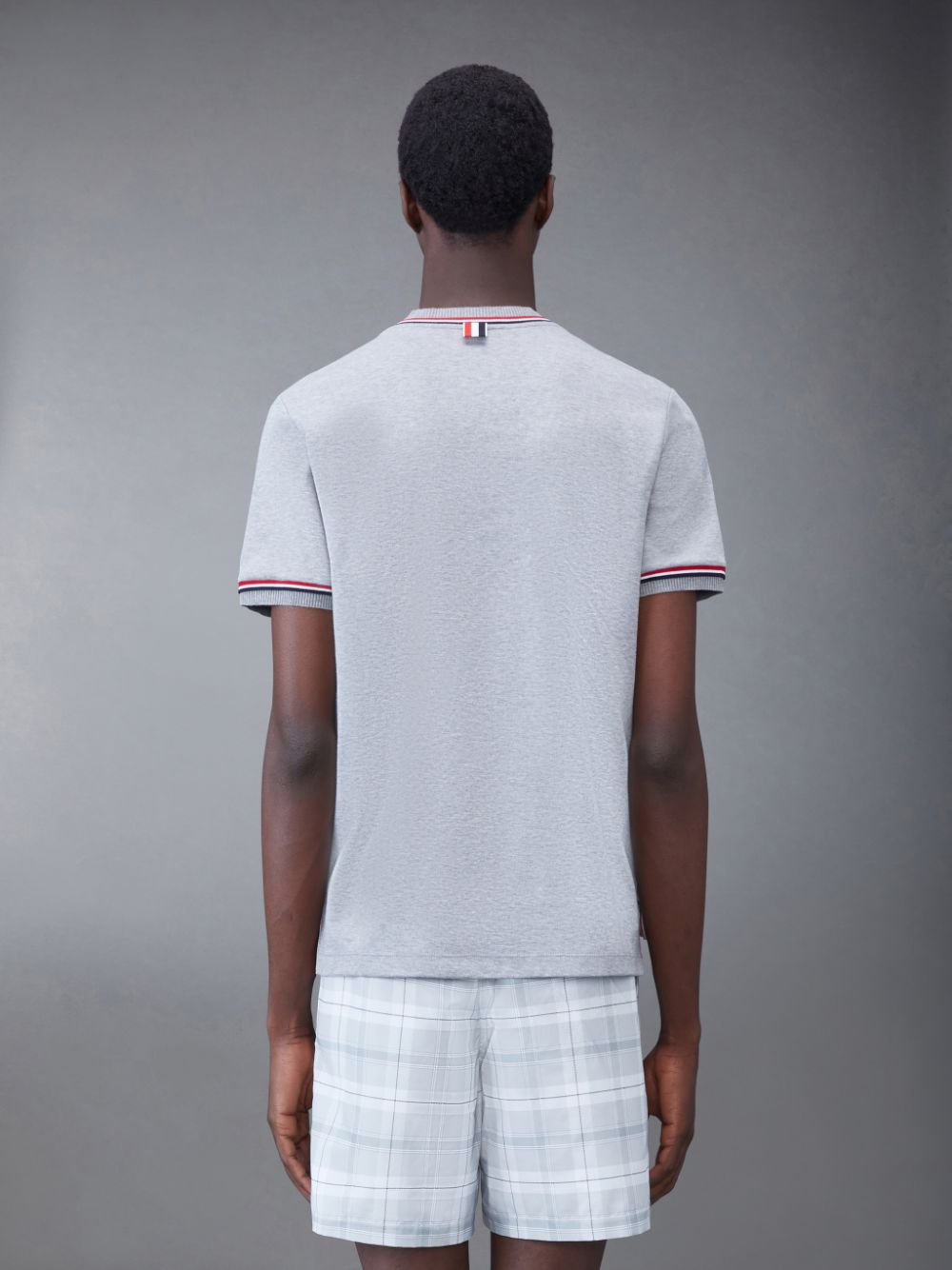 Thom Browne Cotton Milano Stripe メンズ Tシャツ グレー | ZBU40A76027