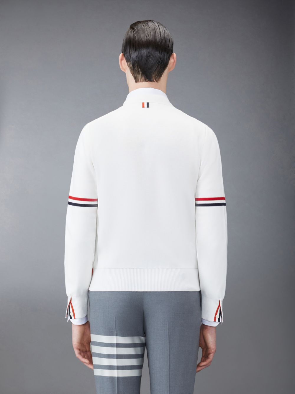 Thom Browne Cotton Milano V-Neck メンズ カーディガン 白 | TZT60A14157