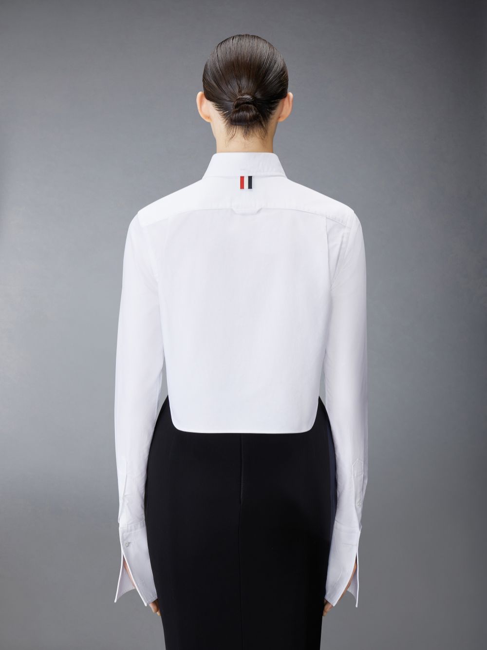 Thom Browne Cotton Nevermore Stitch Cropped レディース シャツ 白 | AHZ87C10876