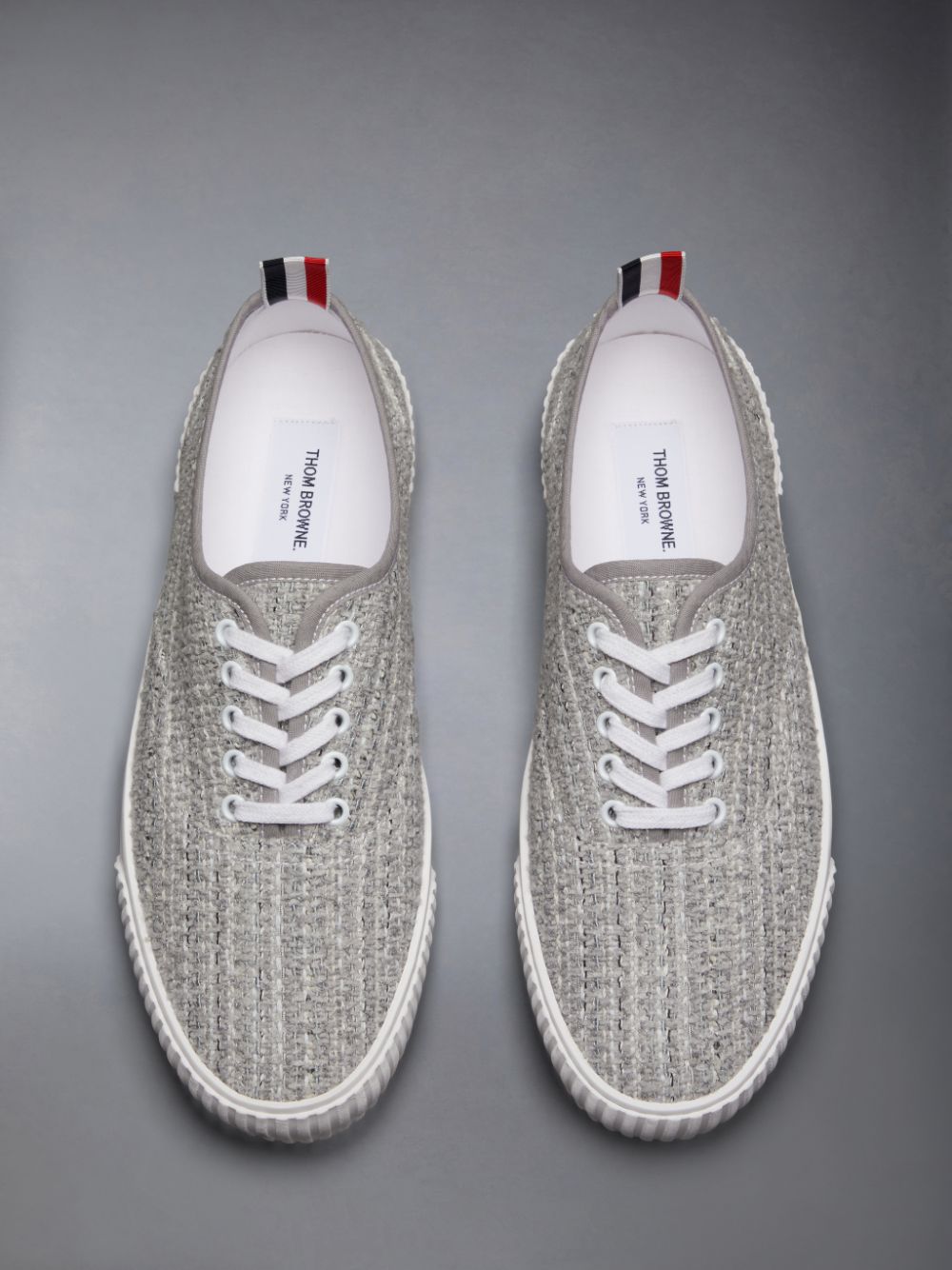 Thom Browne Cotton Tweed Heritage メンズ スニーカー グレー | UCD96Y76930
