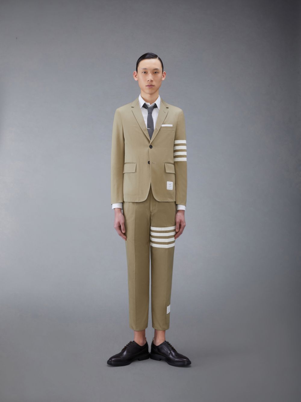 Thom Browne Cotton Twill 4-Bar Unconstructed Classic Sport メンズ コート ベージュ | REC64E41756