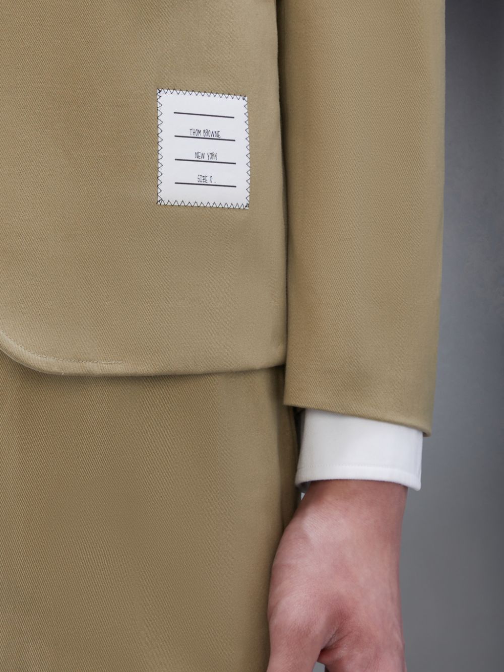 Thom Browne Cotton Twill 4-Bar Unconstructed Classic Sport メンズ コート ベージュ | REC64E41756