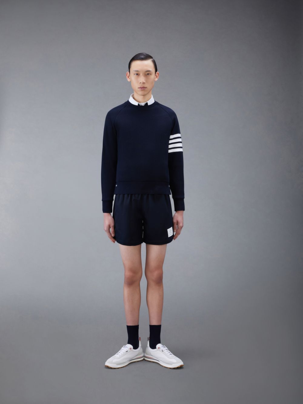 Thom Browne Cotton Twill Drawstring Rugby メンズ ショートパンツ 青 | GNK25A96752