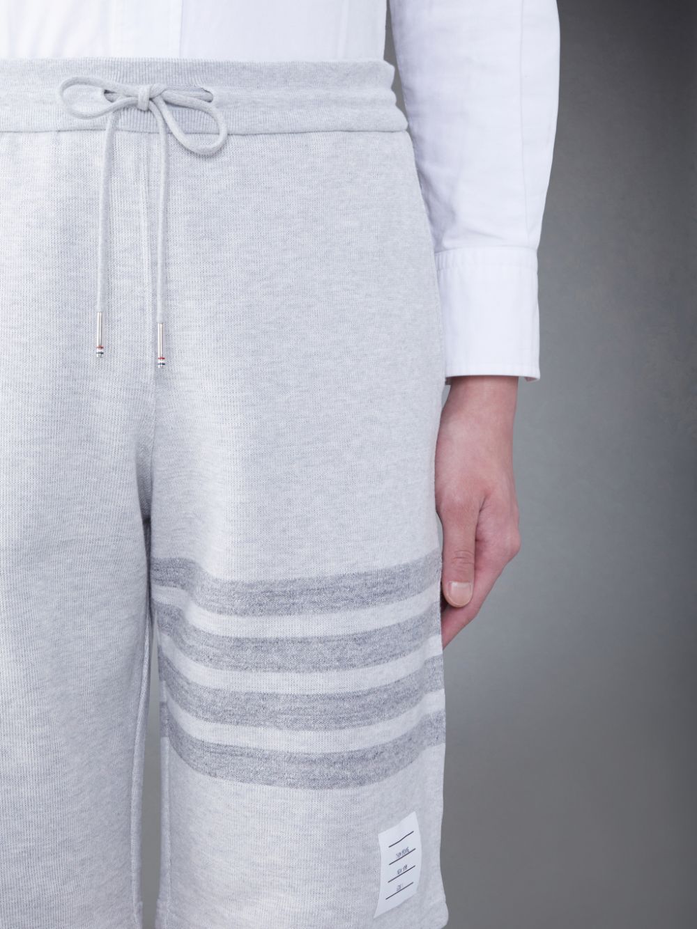 Thom Browne Double Face Knit 4-Bar メンズ スウェットショーツ グレー | OOZ62A78491