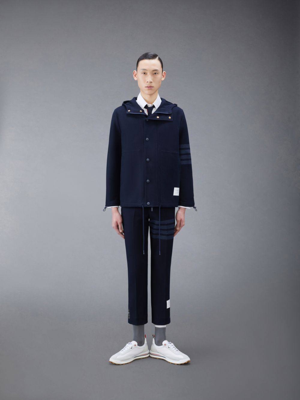 Thom Browne Double Face Tech Twill Slim メンズ パンツ 青 | CNT23B05293