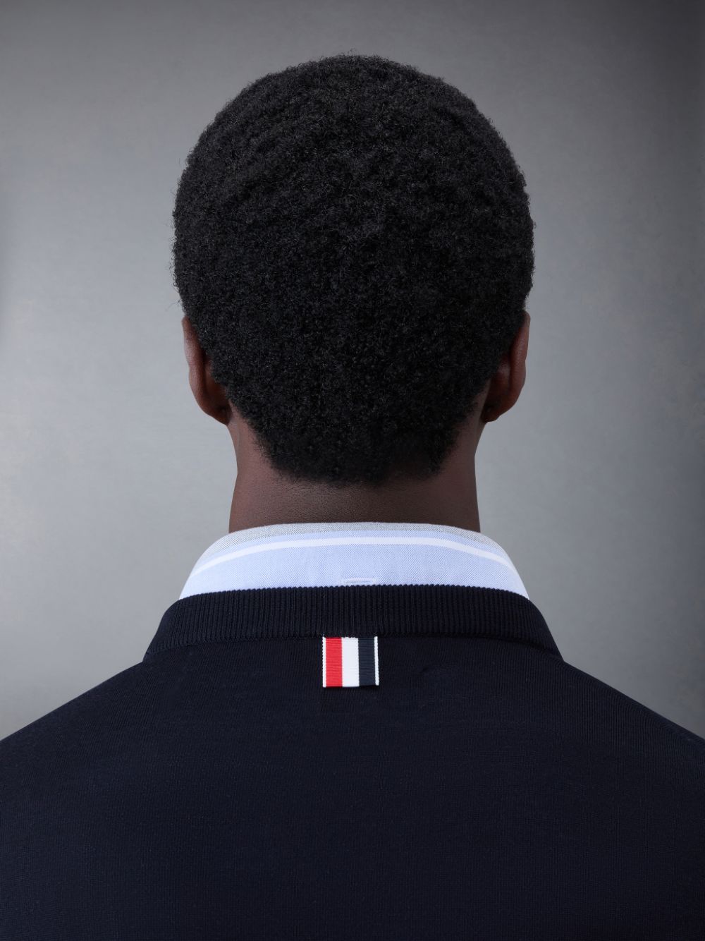 Thom Browne Fine Merino Jersey Stripe Relaxed Crew Neck メンズ プルオーバー 青 | ANB04U50355