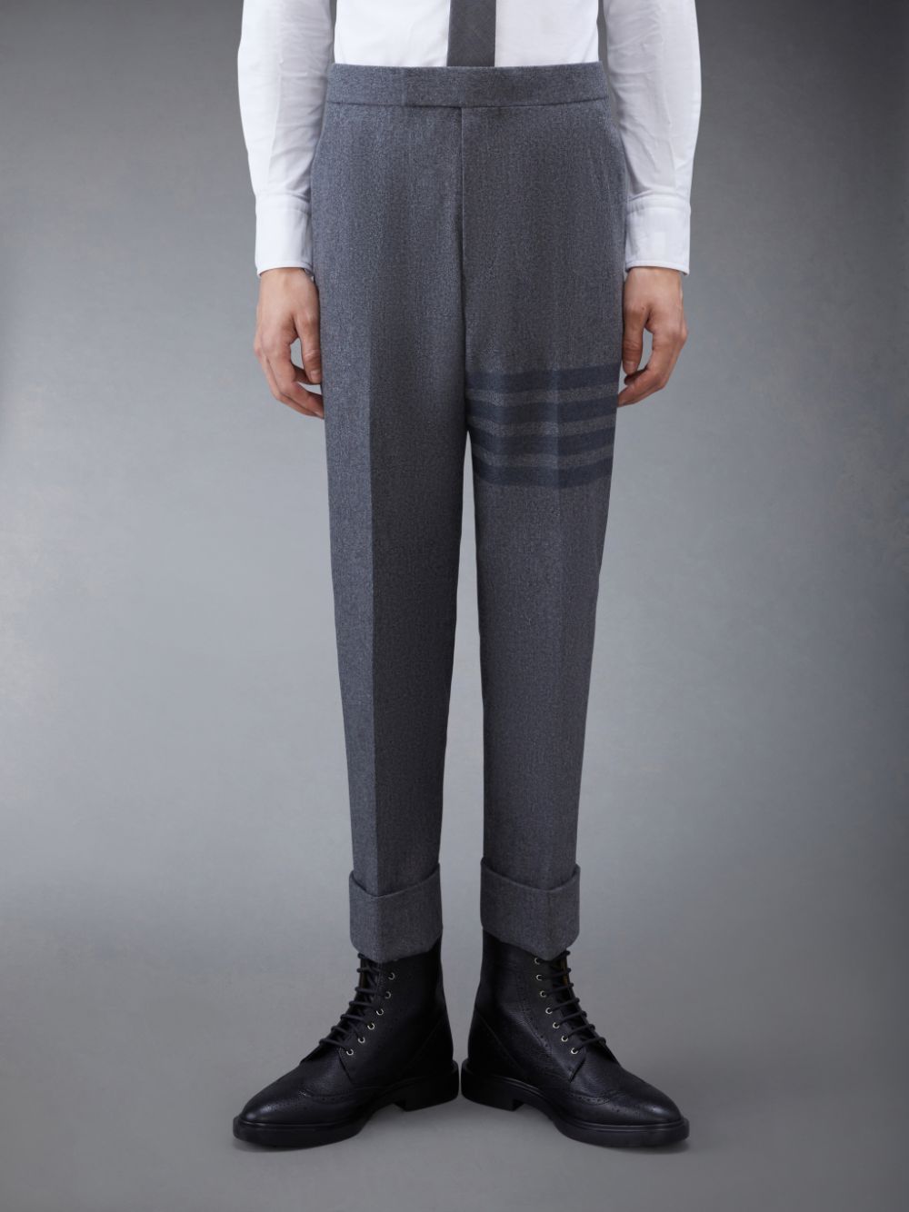 Thom Browne Flannel 4-Bar Classic メンズ パンツ グレー | DBG29B48833