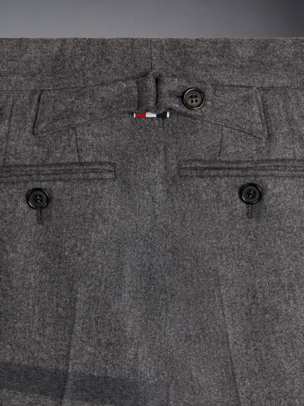 Thom Browne Flannel 4-Bar Classic ボーイ パンツ グレー | ILM63A40416