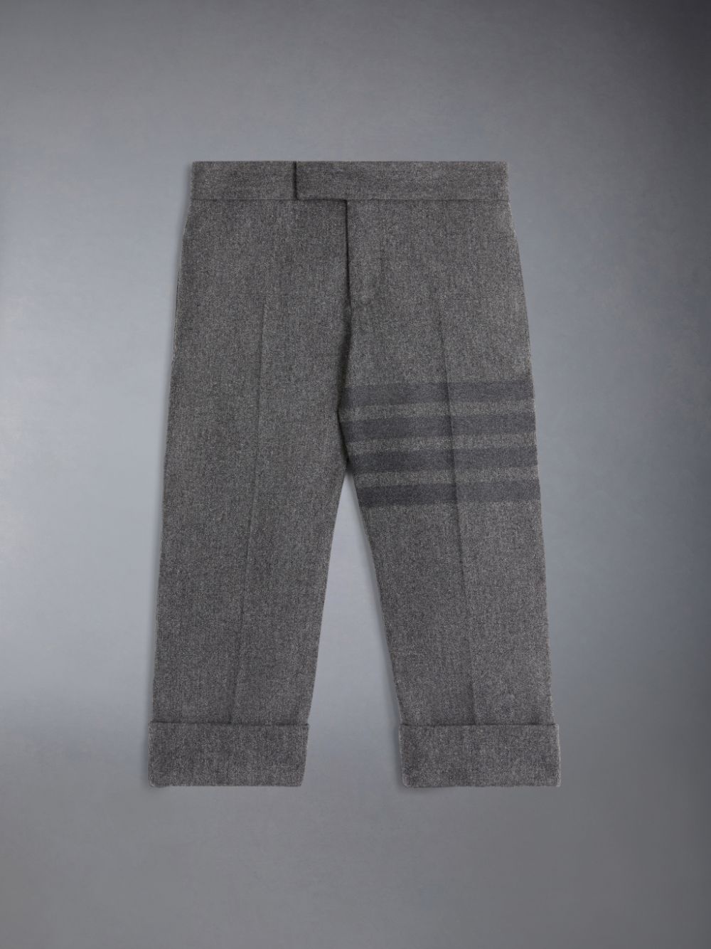 Thom Browne Flannel 4-Bar Classic ボーイ パンツ グレー | ILM63A40416