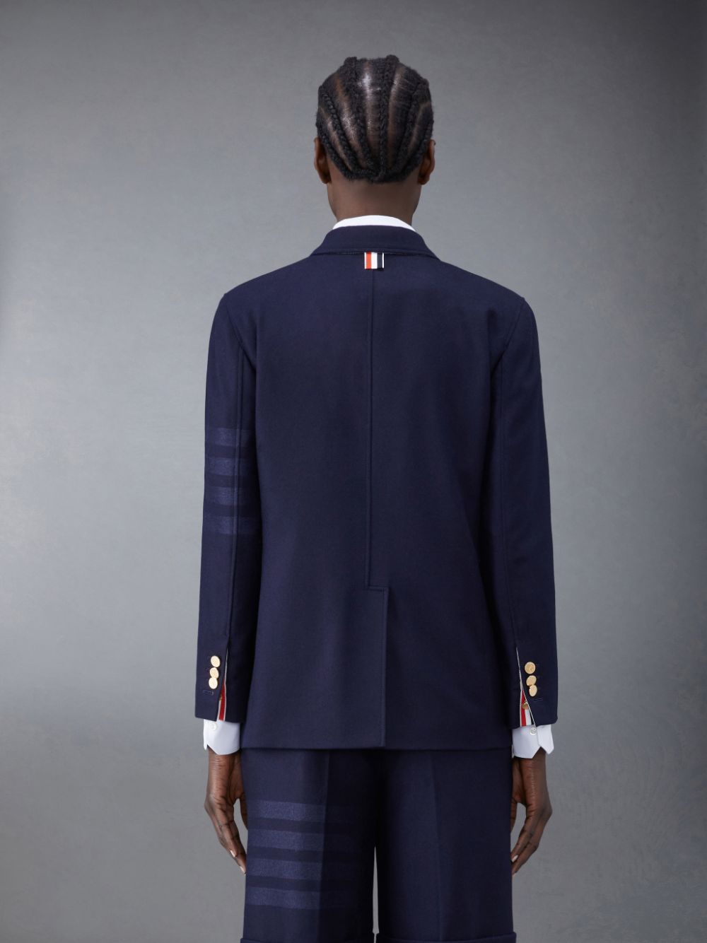 Thom Browne Flannel 4-Bar Sack Sport レディース コート 青 | KCF86U18196