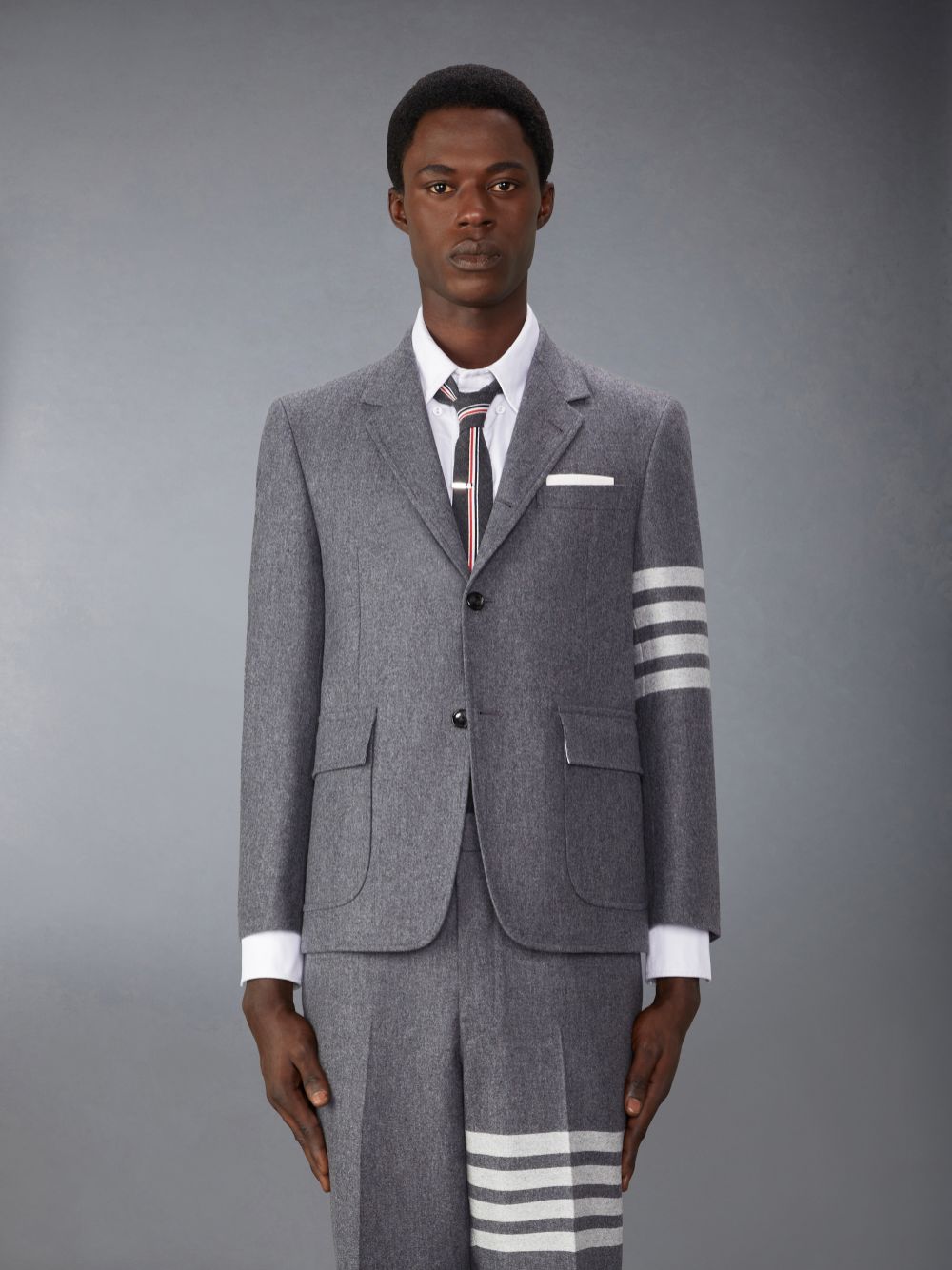 Thom Browne Flannel 4-Bar Unstructured Straight Fit Sport メンズ コート グレー | AZF91C63697
