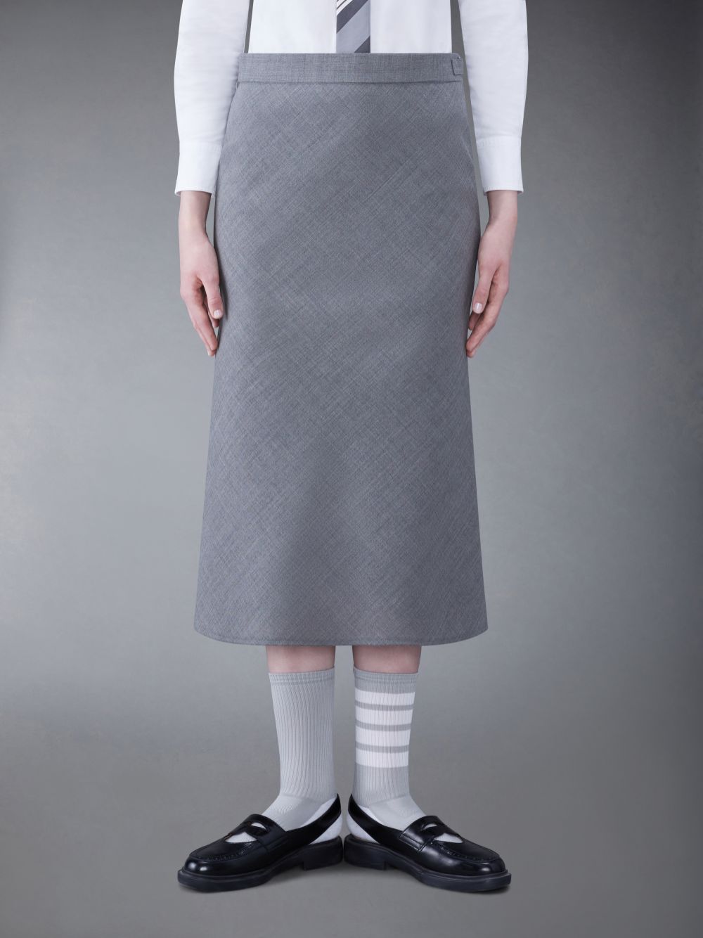 Thom Browne Fresco Maxi Low Rise Bias レディース スカート グレー | LEM32H10419