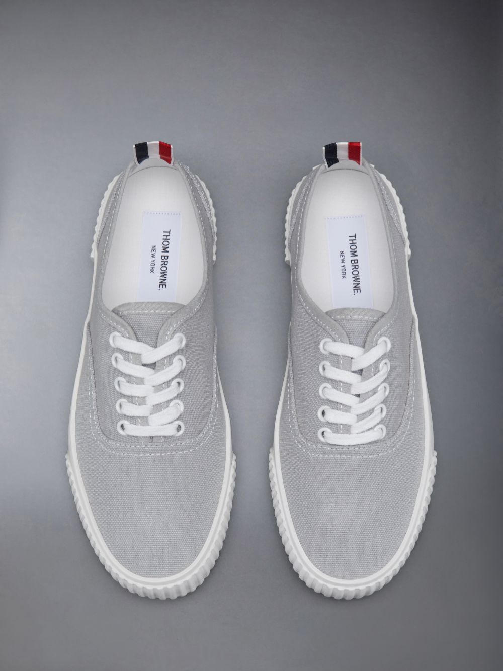 Thom Browne Grey Cotton Canvas Heritage レディース スニーカー グレー | LVI54D80224