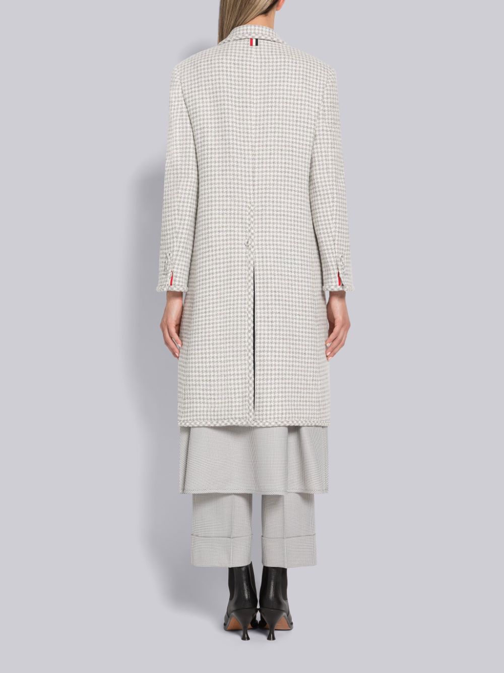 Thom Browne Houndstooth Cashmere Boucle Single Vent レディース コート グレー | OYV90X58394