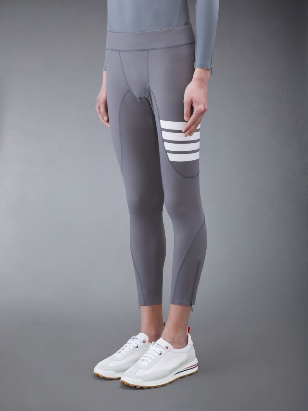 Thom Browne Interlock 4-Bar Compression メンズ タイツ グレー | PII86O48705