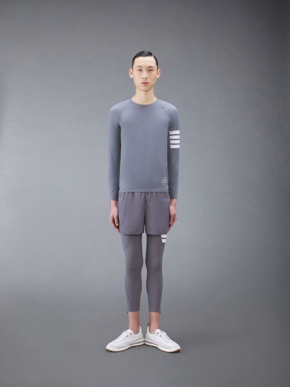 Thom Browne Interlock 4-Bar Compression メンズ タイツ グレー | PII86O48705