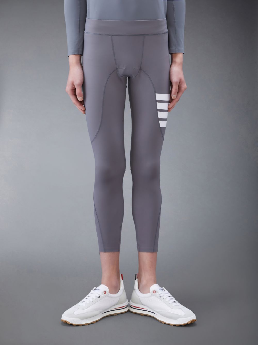 Thom Browne Interlock 4-Bar Compression メンズ タイツ グレー | PII86O48705