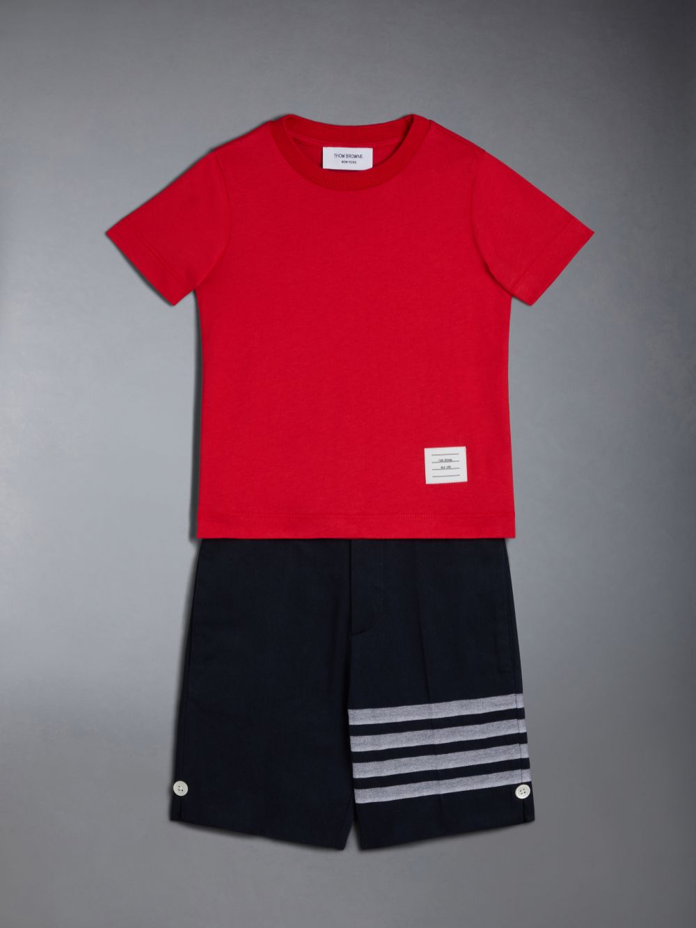 Thom Browne JERSEY STRIPED ガール Tシャツ 青 | FEY69N11204