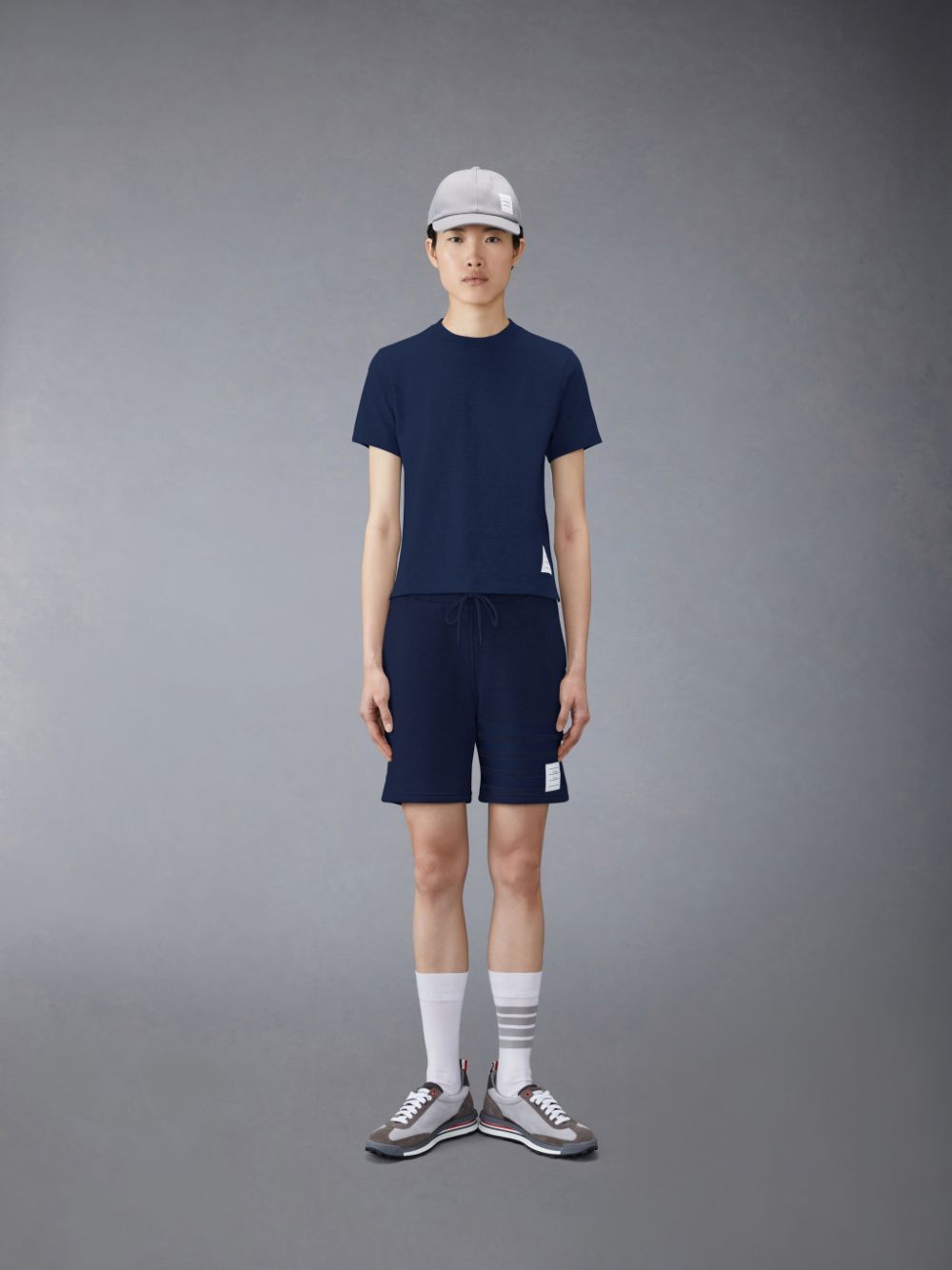 Thom Browne Jersey Relaxed Side Slit レディース Tシャツ 青 | EFY08P09942