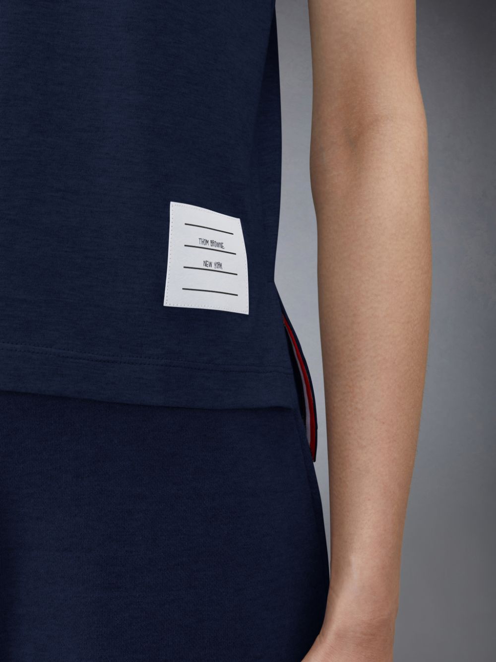 Thom Browne Jersey Relaxed Side Slit レディース Tシャツ 青 | EFY08P09942