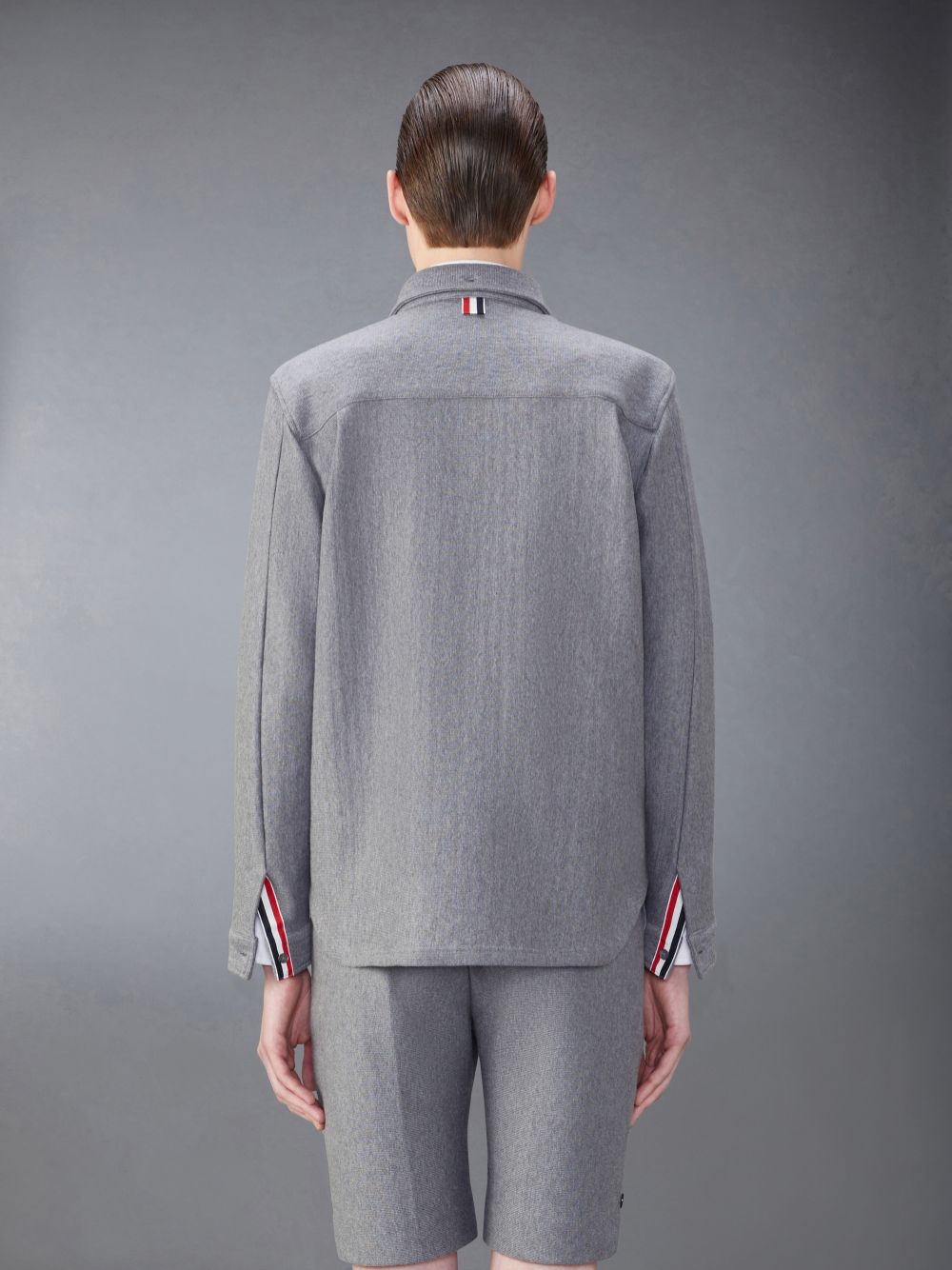 Thom Browne Knit Cotton Jacket メンズ シャツ グレー | SDS27Z42961