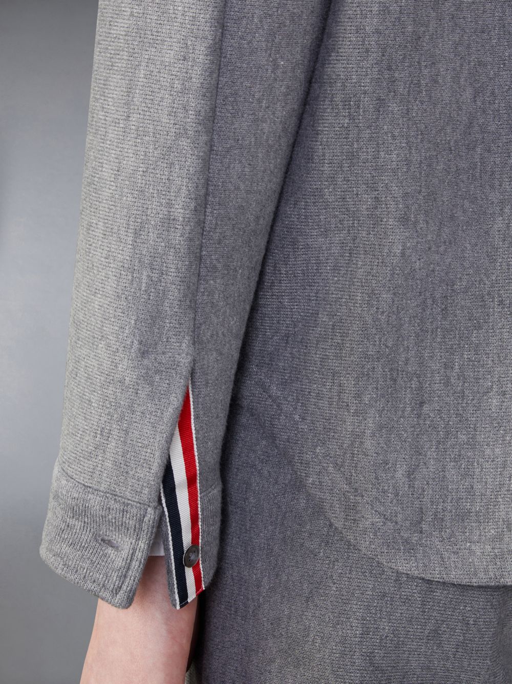 Thom Browne Knit Cotton Jacket メンズ シャツ グレー | SDS27Z42961