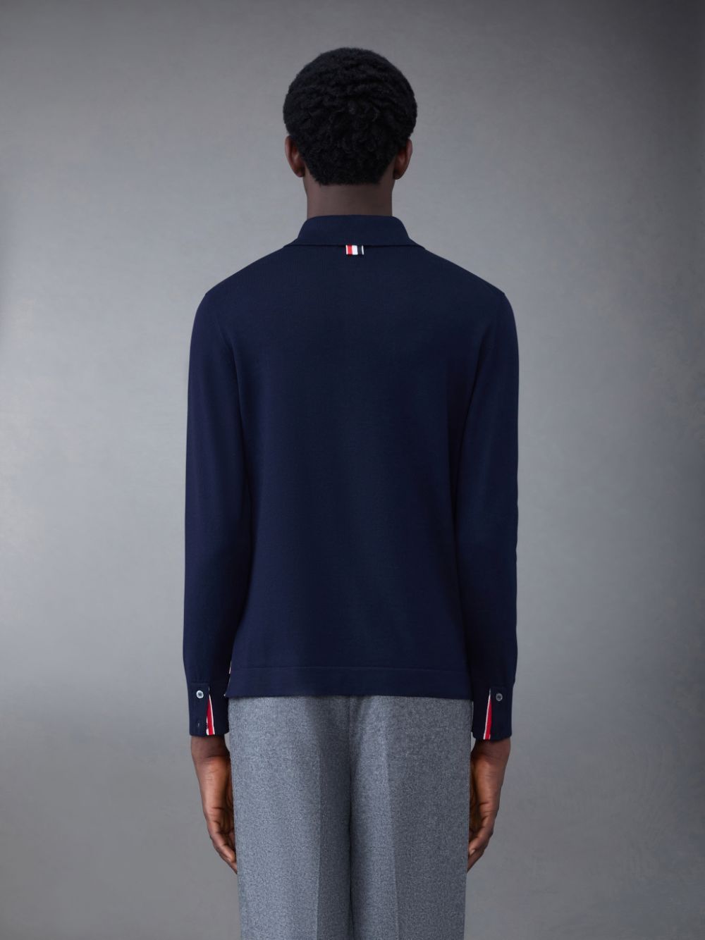 Thom Browne MERINO JERSEY STRIPE INTARSIA メンズ シャツ 青 | FDD71N43349