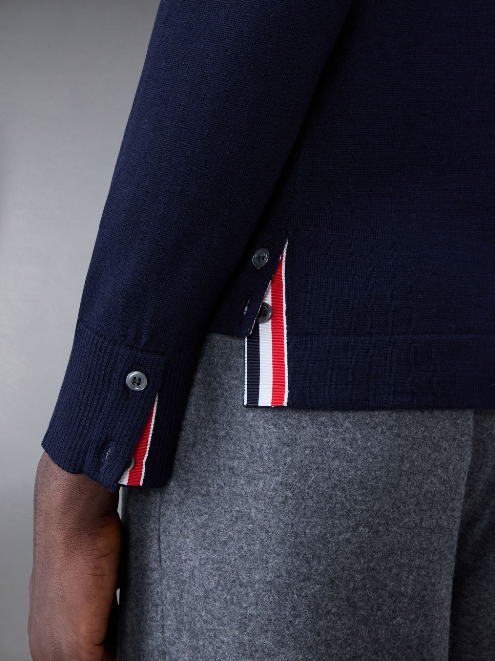 Thom Browne MERINO JERSEY STRIPE INTARSIA メンズ シャツ 青 | FDD71N43349