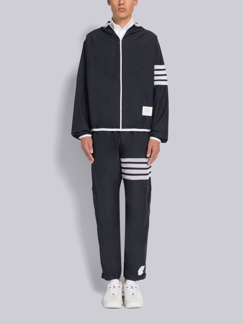 Thom Browne MILITARY RIPSTOP MESH 4-BAR PACKABLE メンズ パンツ 青 | HBV05F57978