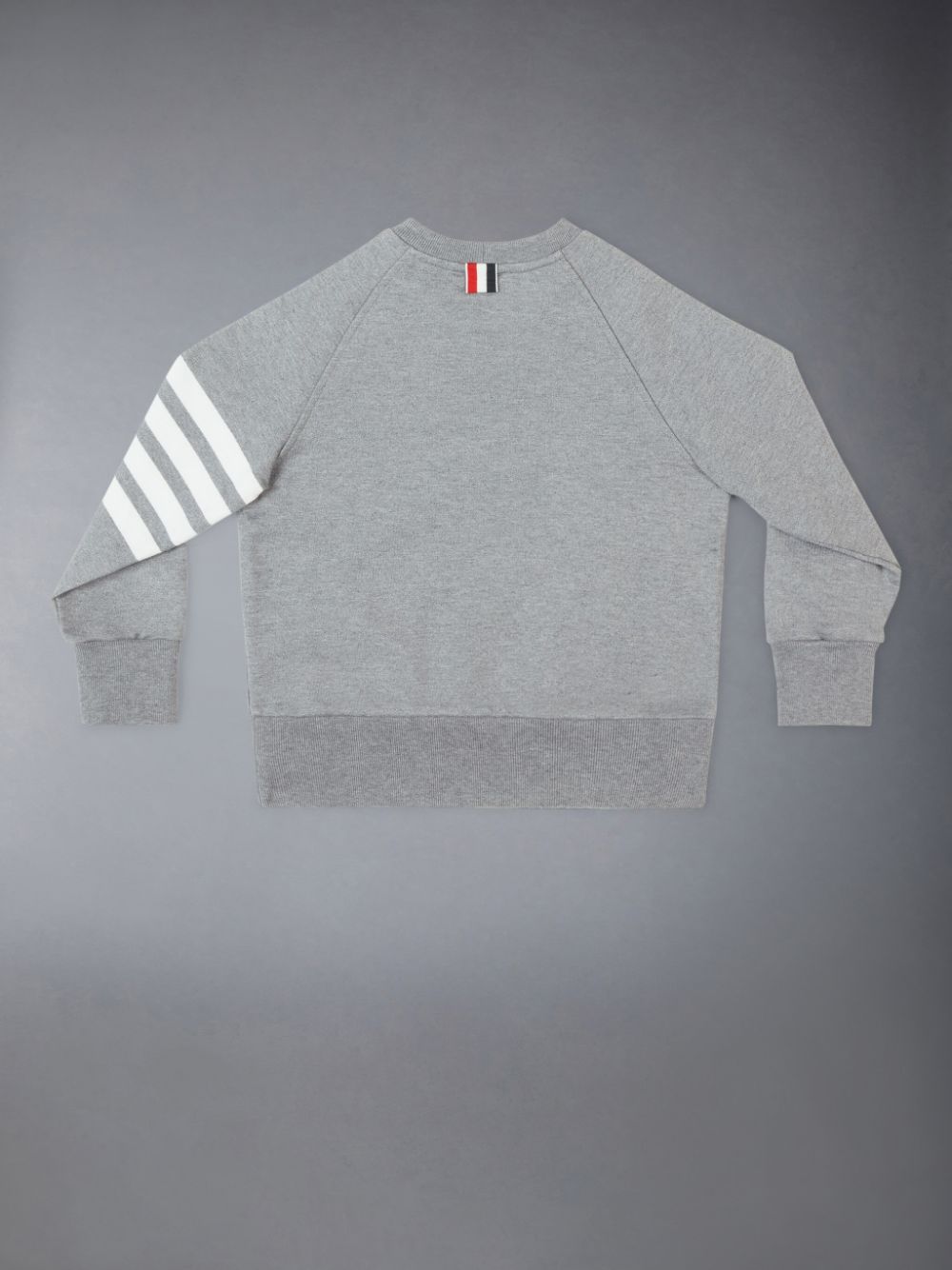 Thom Browne Medium Classic Cotton Loopback Jersey Raglan Sleeve Engineered 4-Bar ボーイ スウェットシャツ グレー | ZGZ79G51819