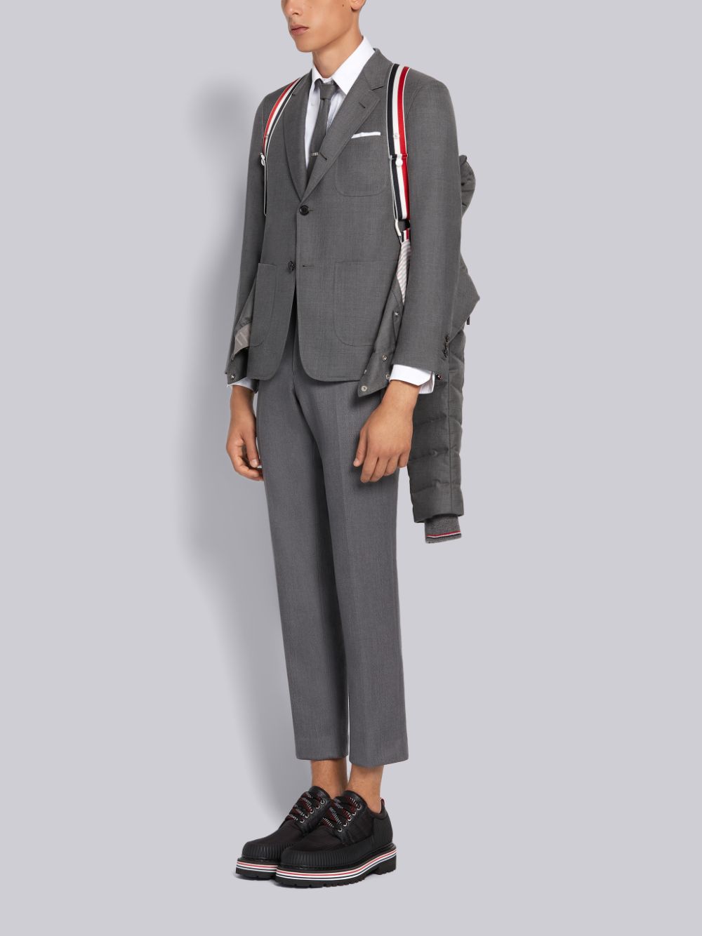 Thom Browne Medium Down Filled Super 120s Twill Ski メンズ ジャケット グレー | HJW96Y49877
