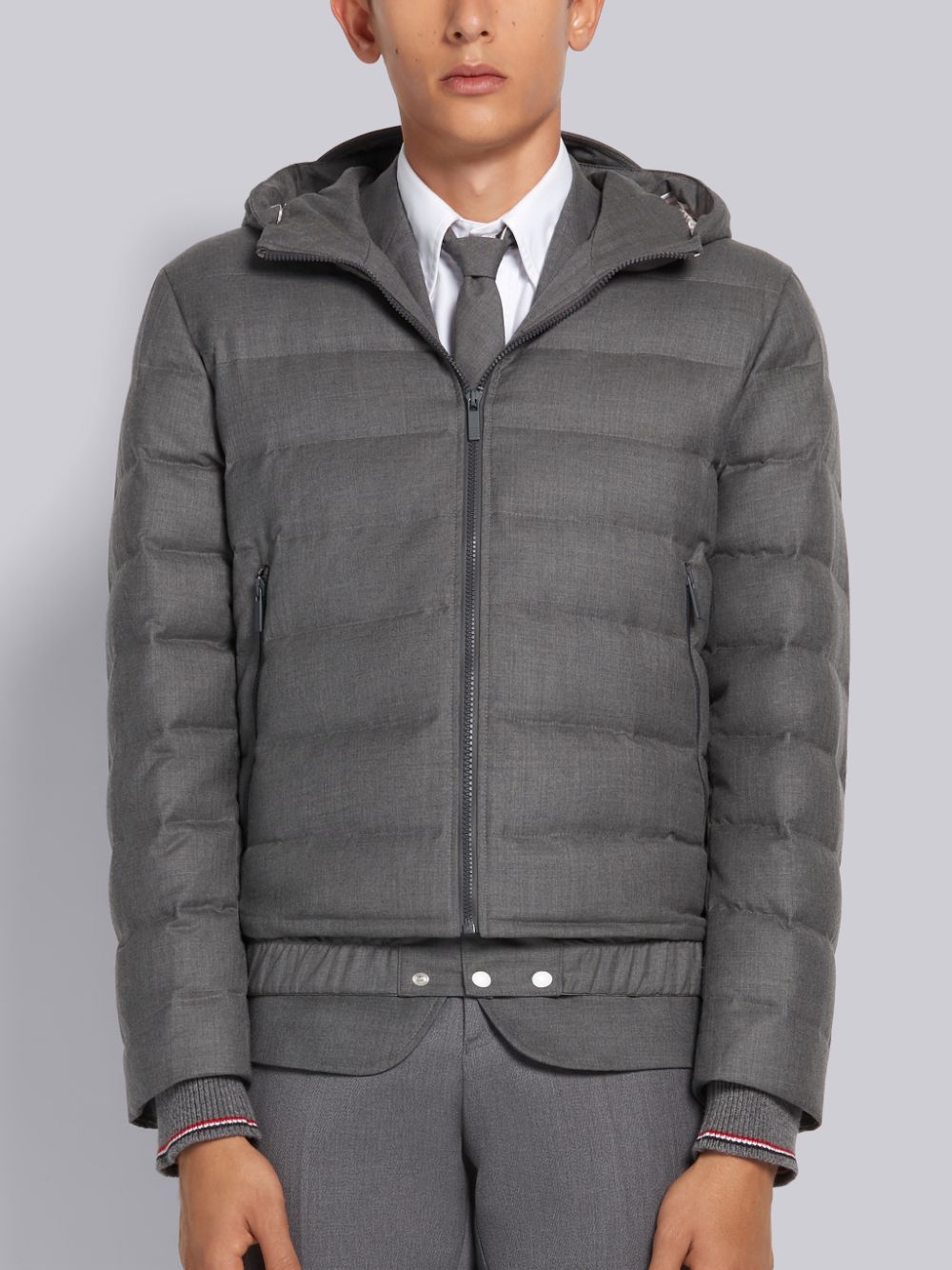 Thom Browne Medium Down Filled Super 120s Twill Ski メンズ ジャケット グレー | HJW96Y49877