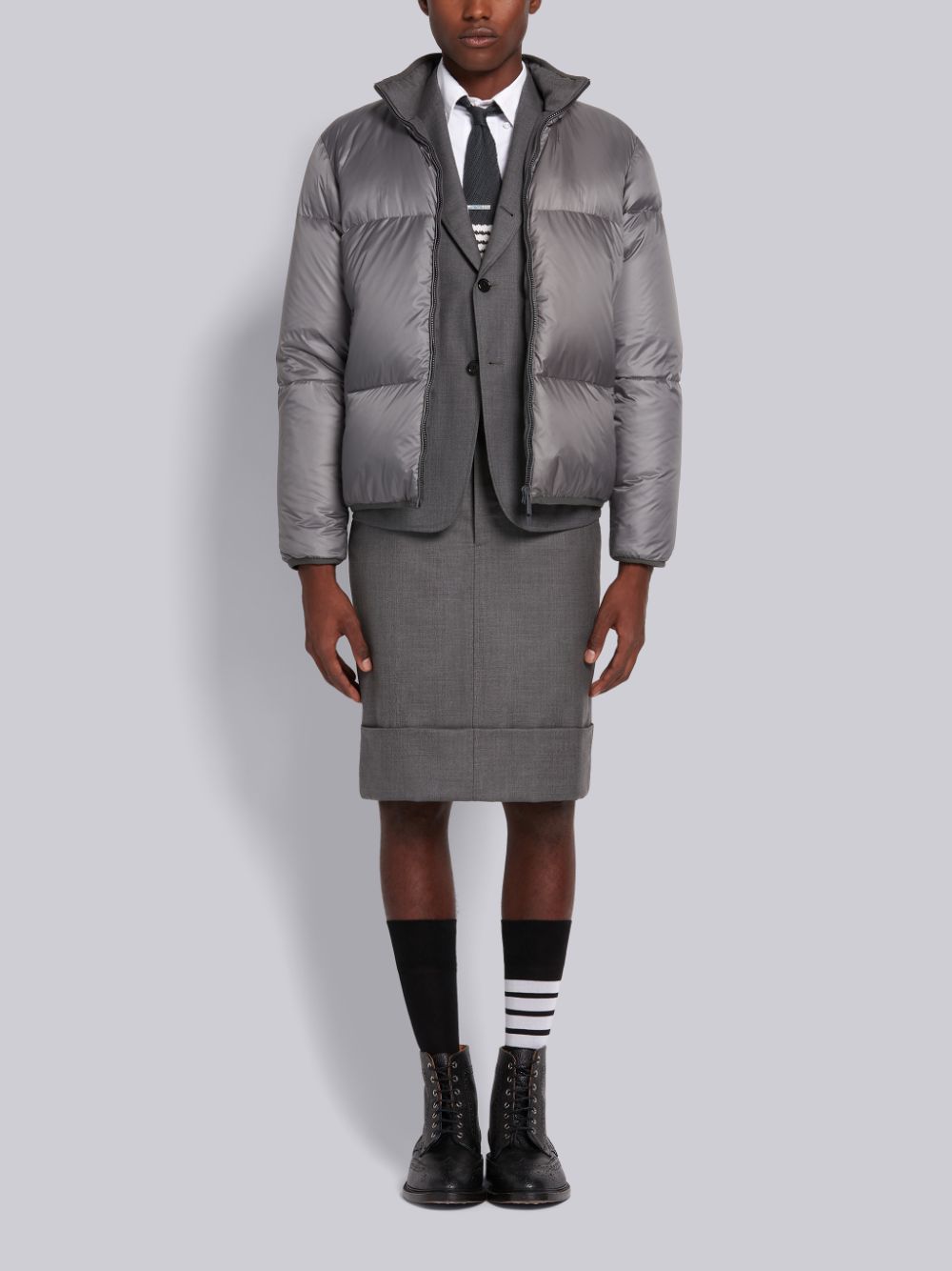 Thom Browne Medium Super 120s Wool Twill Sack メンズ ジャケット グレー | QPS05X71947