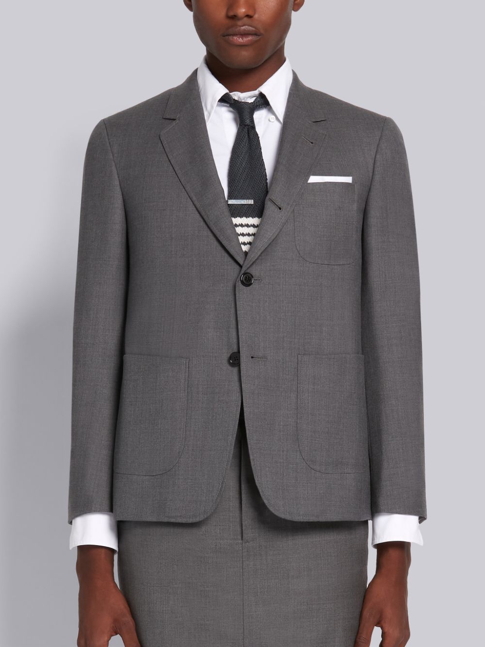 Thom Browne Medium Super 120s Wool Twill Sack メンズ ジャケット グレー | QPS05X71947