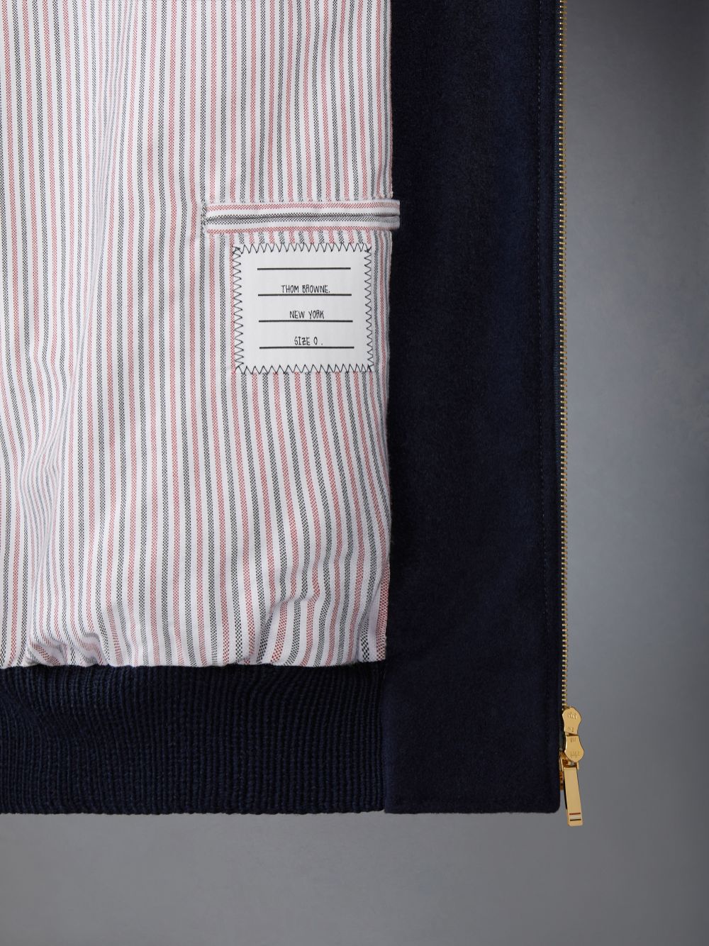 Thom Browne Melton Wool 4-Bar Oversized Blouson メンズ ジャケット ネイビー | IAI05W11267