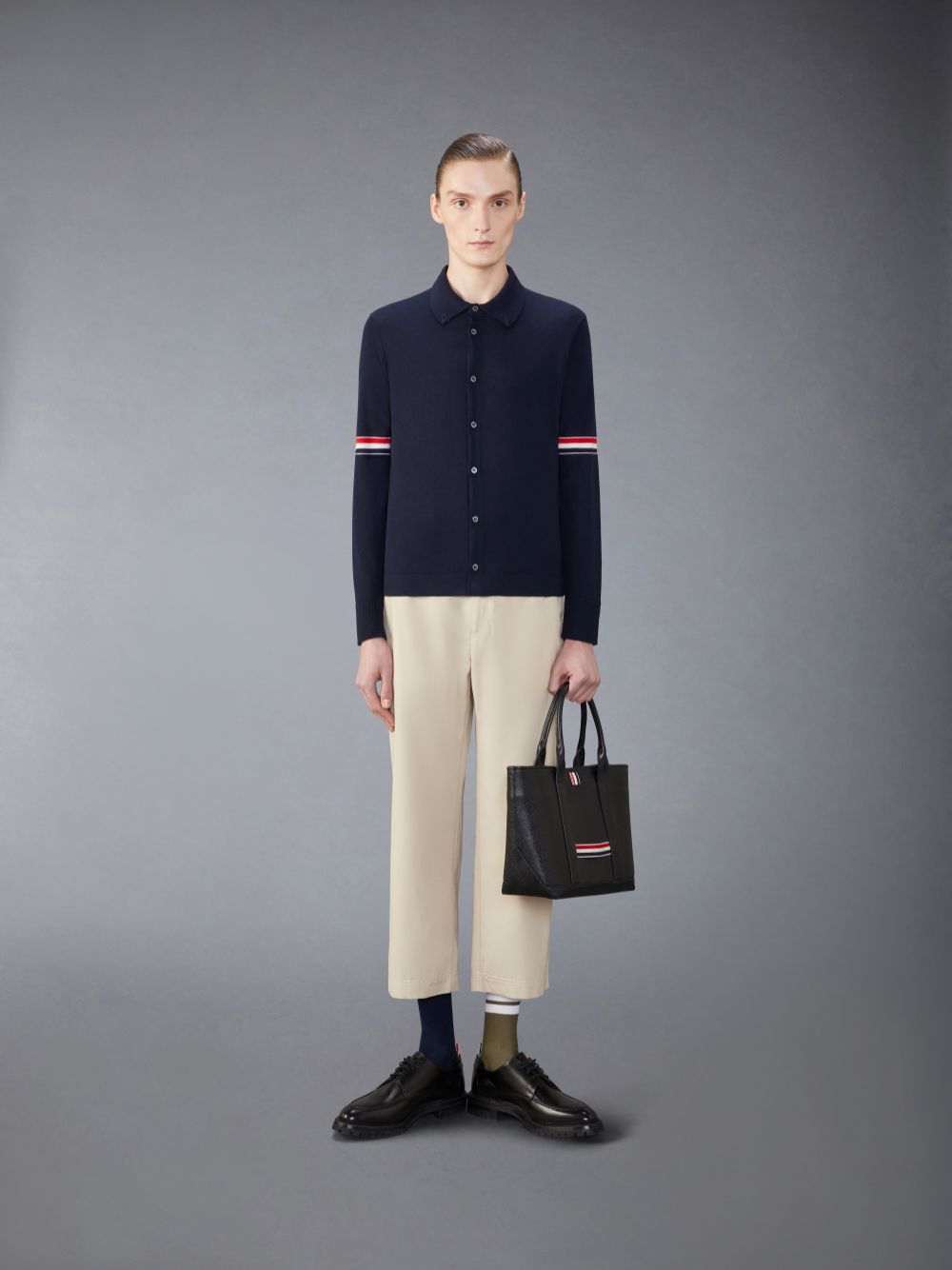 Thom Browne Merino Wool Armband メンズ シャツ 青 | TCP28E11198