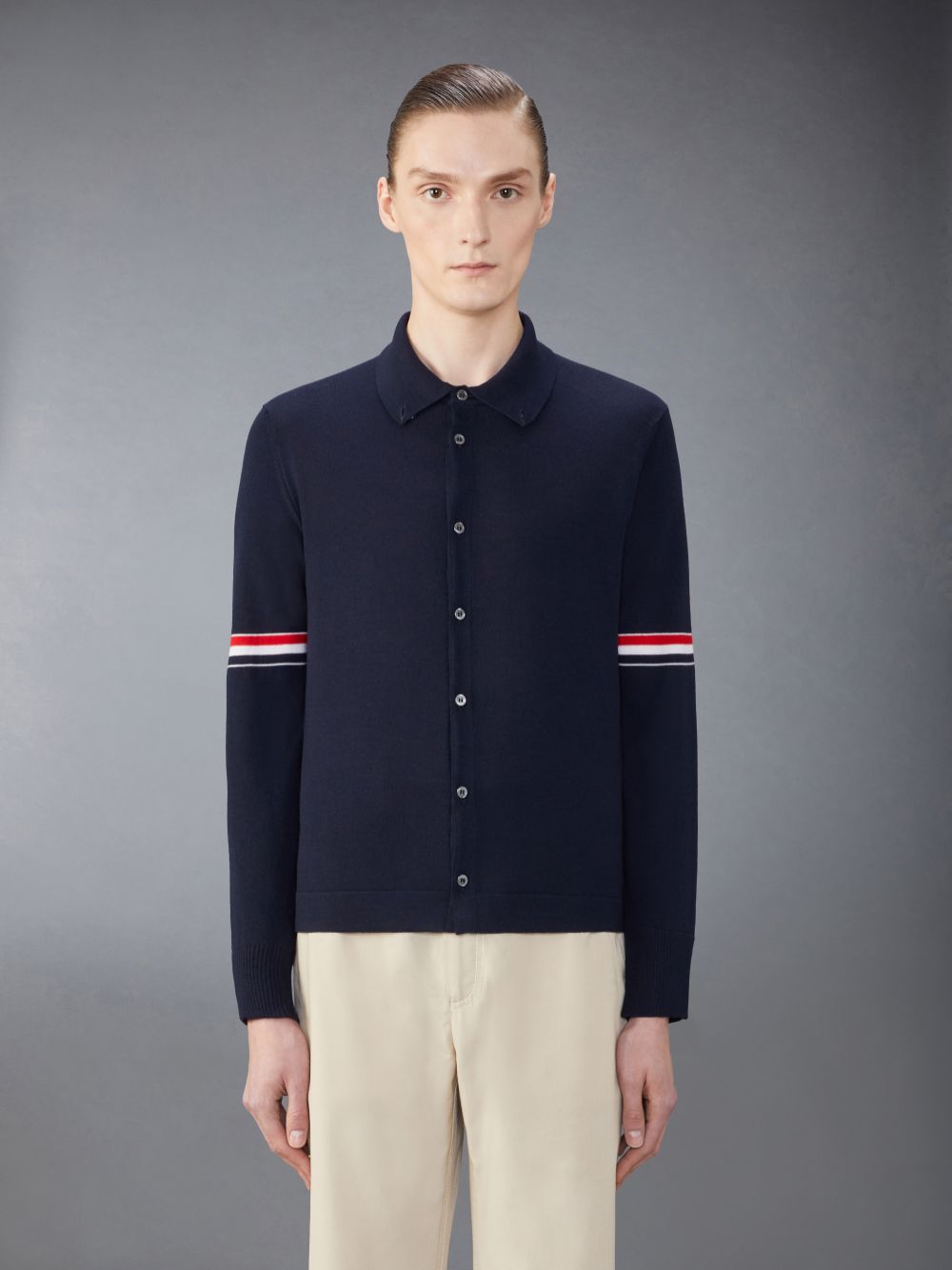 Thom Browne Merino Wool Armband メンズ シャツ 青 | TCP28E11198