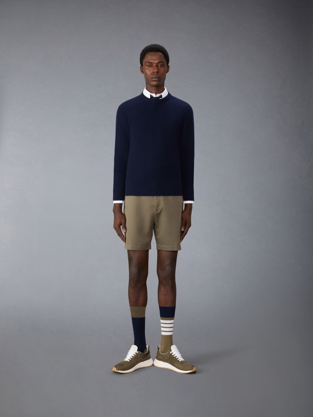 Thom Browne Merino Wool Washed Pique メンズ プルオーバー 青 | RRC12K22584