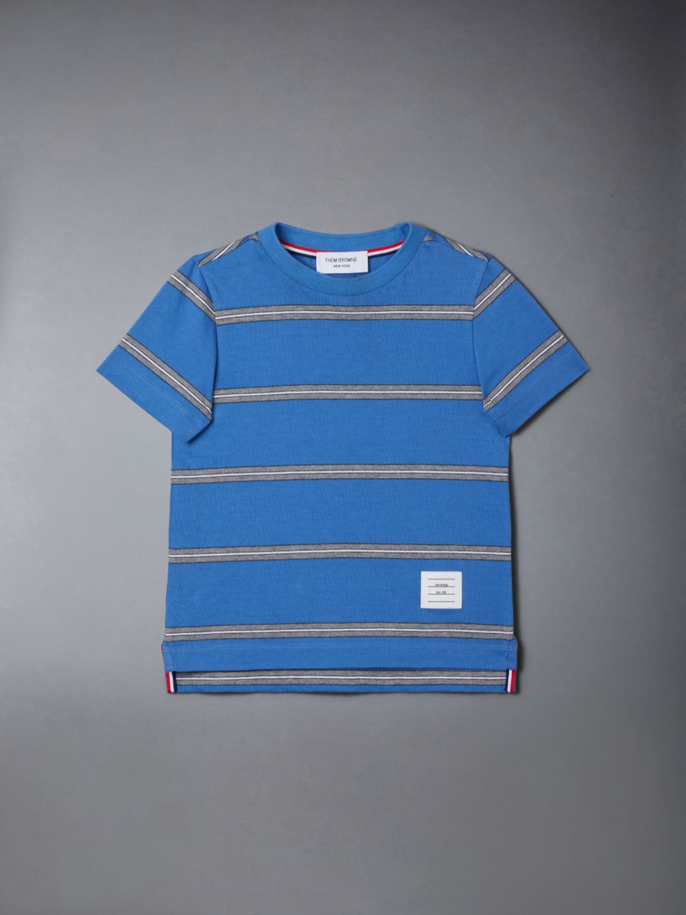 Thom Browne Mid Weight Jersey Striped ガール Tシャツ 青 | MLQ98J01605