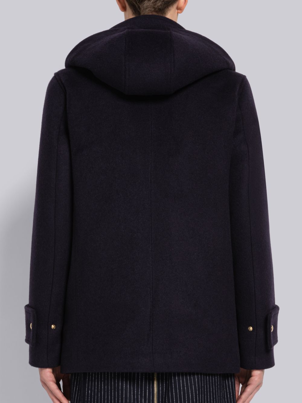 Thom Browne Military Weight Cashmere Snap Front Rain メンズ パーカージャケット 青 | OUE92V20024