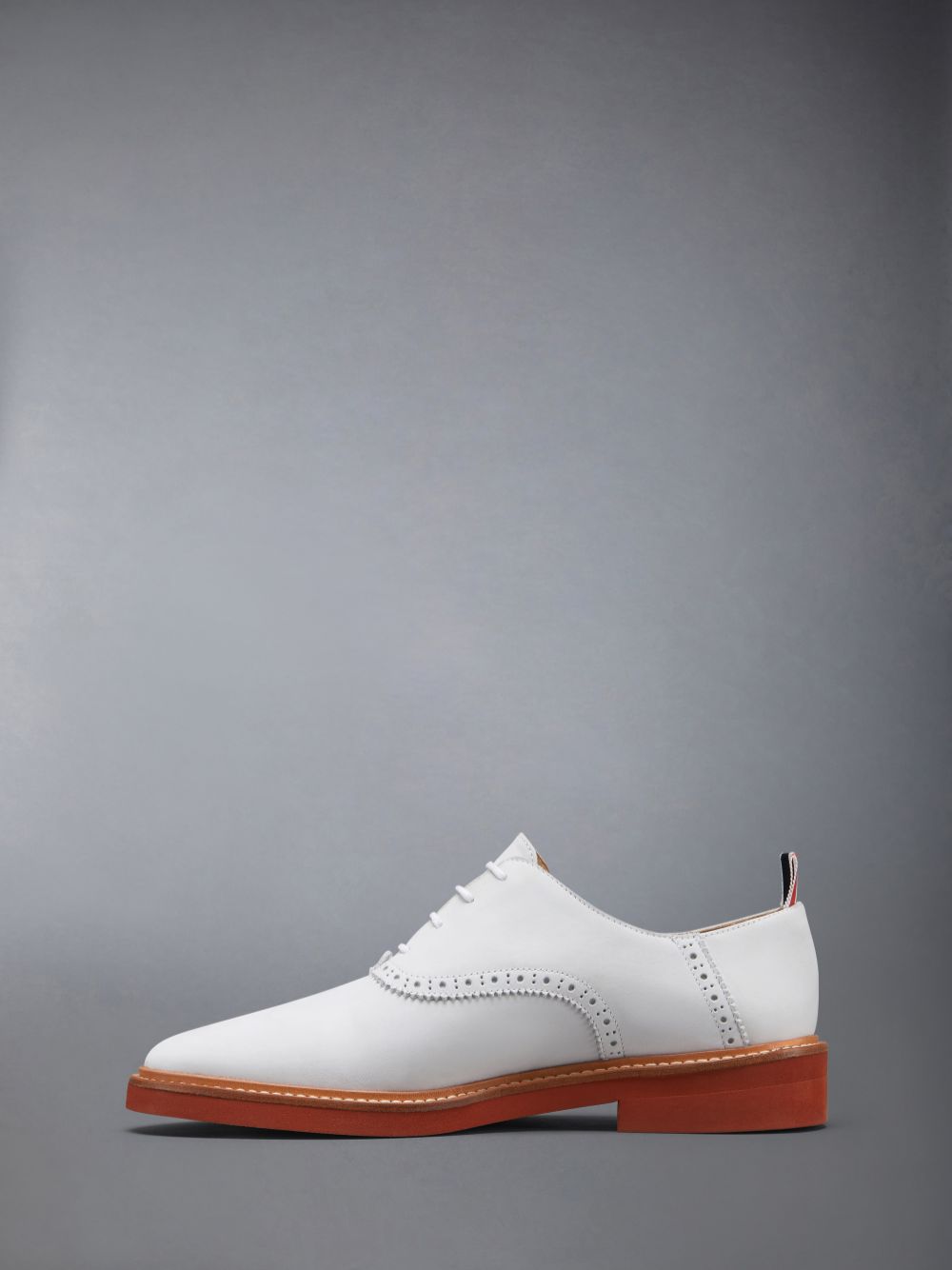 Thom Browne Nubuck Micro Sole Saddle レディース オックスフォードシューズ 白 | GAE68B34597